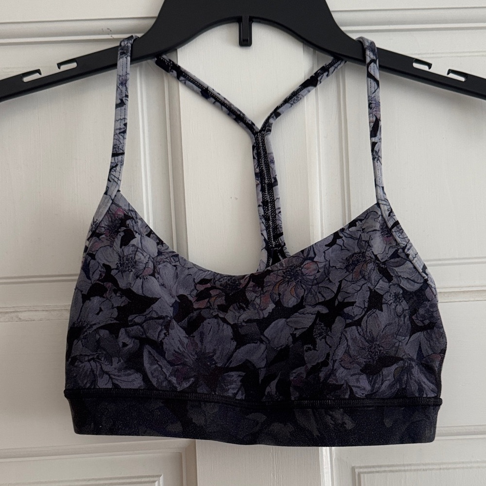 Lululemon Floral Black Sports Bra